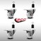 Service Caster 3'' SS Nylon Swivel 1-1/2'' Expanding Stem Caster Set Total Lock Brake, 4PK SCC-SSEXTTL20S314-NYS-112-4 - alternate 4